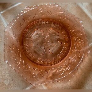 Vintage Westmoreland Pink/Peach Glass Plate✨